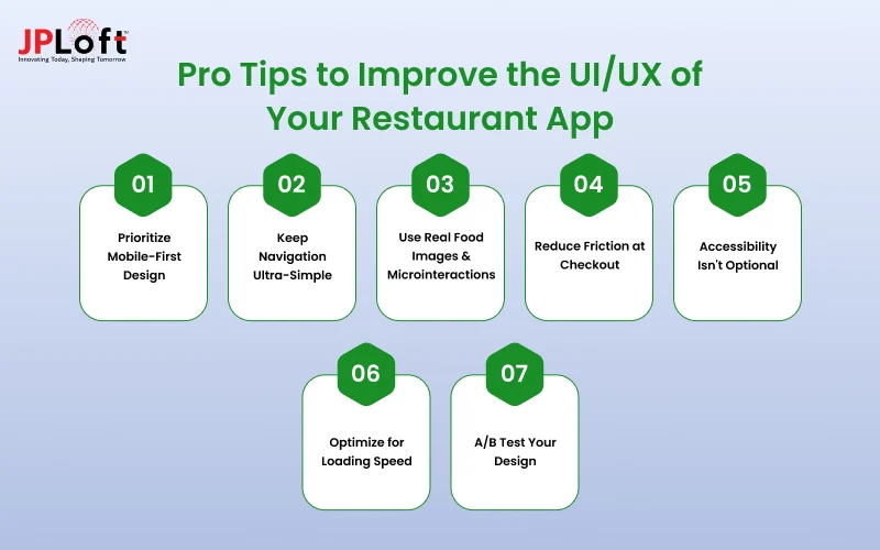 Pro Tips to Improve the UIUX of Your Restaurant App